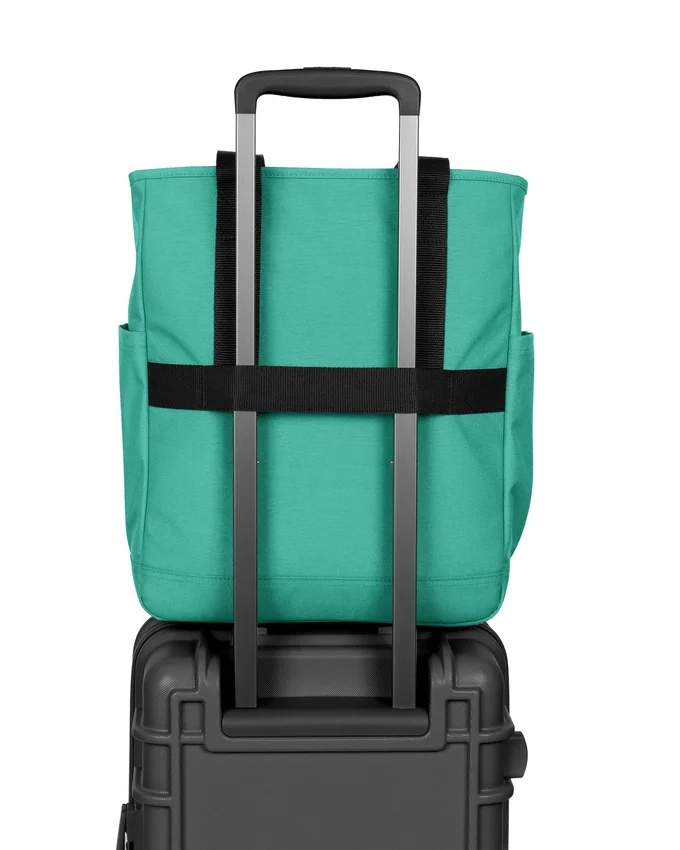 TOTE POCKET AQUAMARIJNBLAUW